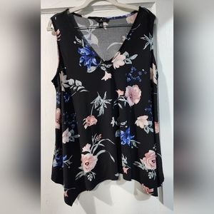 🌷🌸Jules & Leopold Black Floral Tank Top